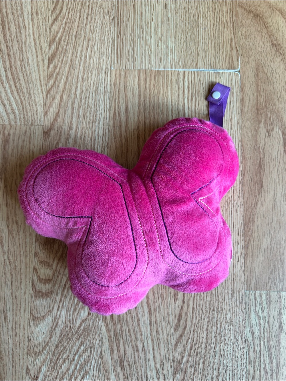 Pink Butterfly Plush Travel Neck Pillow
